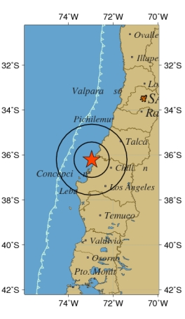 Sismo Magnitud 8.3 , 27 de Febrero del 2010 - Hora Local: 03:34 
